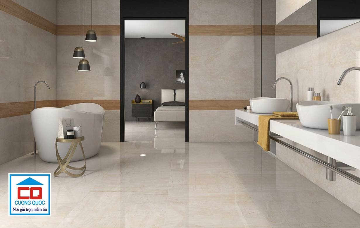 xu hướng ốp gạch phòng tắm 2018
