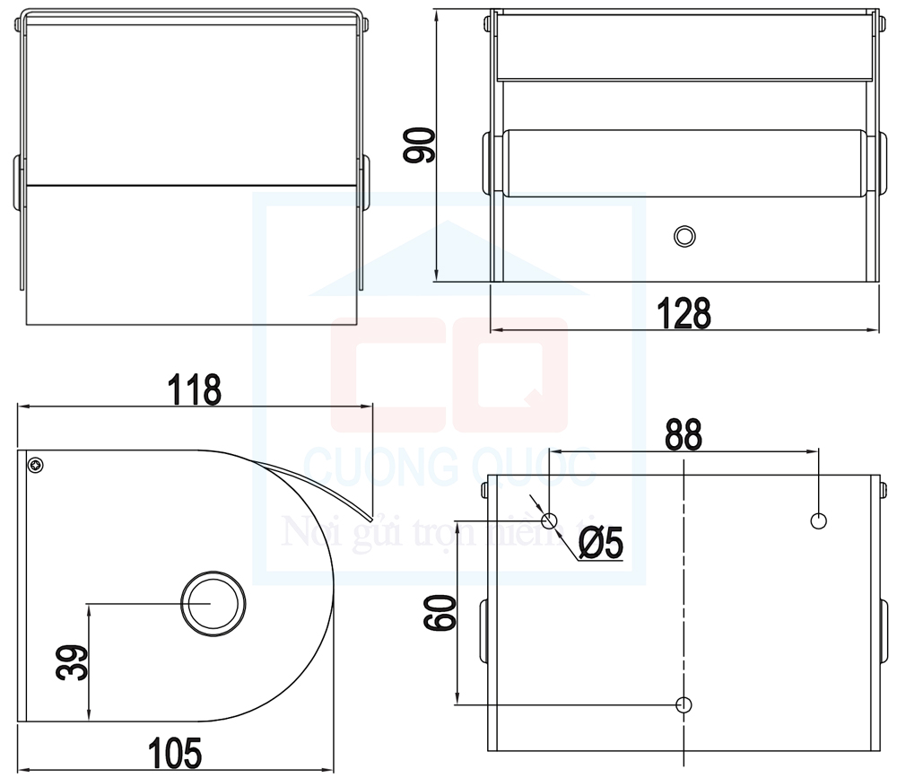 Bản vẽ kỹ thuật lô giấy vệ sinh Sanfi SF9211